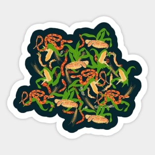 A-Maize-ing Snakes- Corn Snakes in Corn Field Sticker